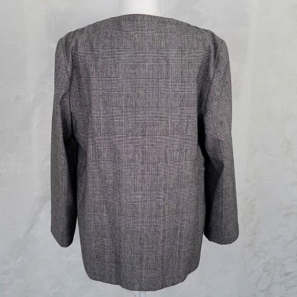 Alfred Dunner Wmn Plaid 50% Wool 50% Polyester Two Front Pocket Blazer Size 12 - Picture 7 of 9